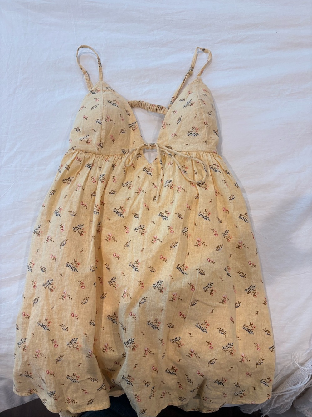 Abercrombie & Fitch Yellow Floral Mini Dress